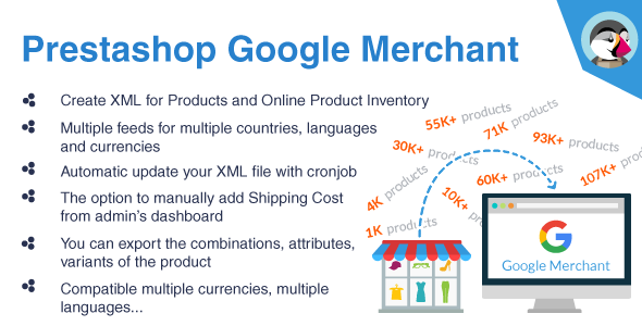 Prestashop Export Bulk products, thousands to Google Merchant - Google Shopping Feed Module Pro